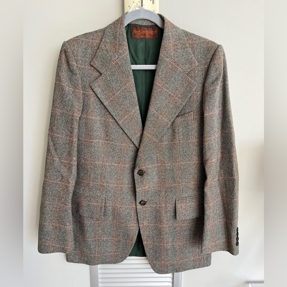 YSL Men's Check Blazer - Made in France
